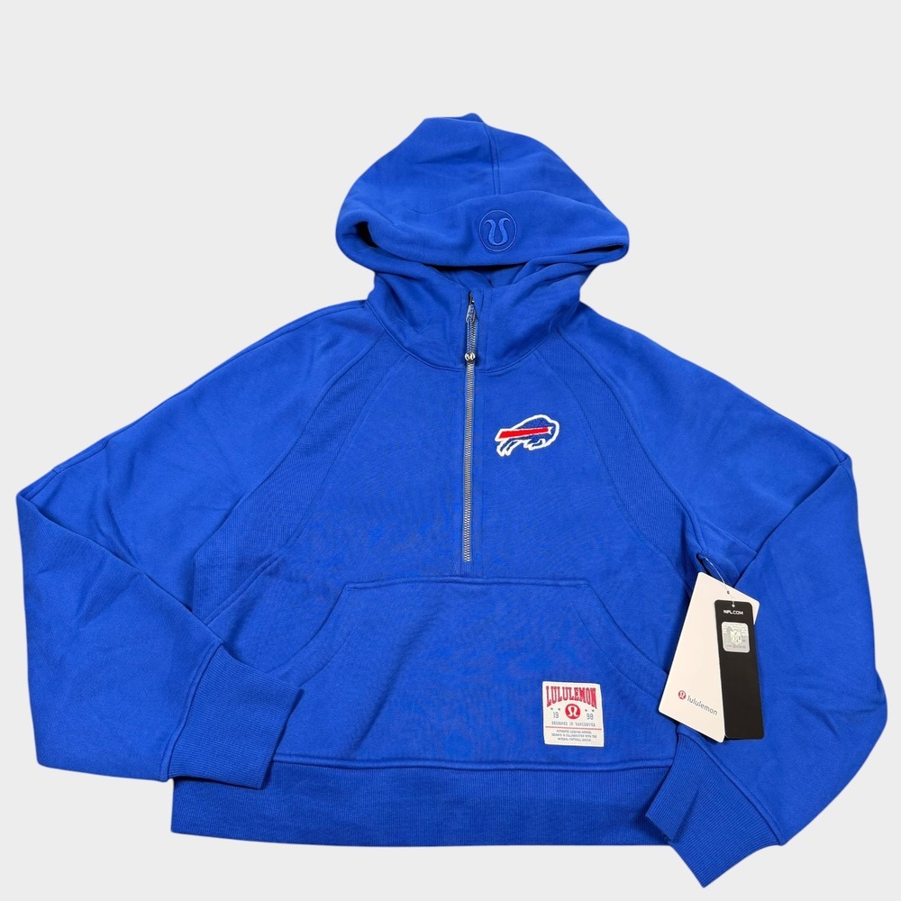 Lululemon Scuba Oversized Half-Zip Hoodie Women XS/S Blue Buffalo Bills NFL